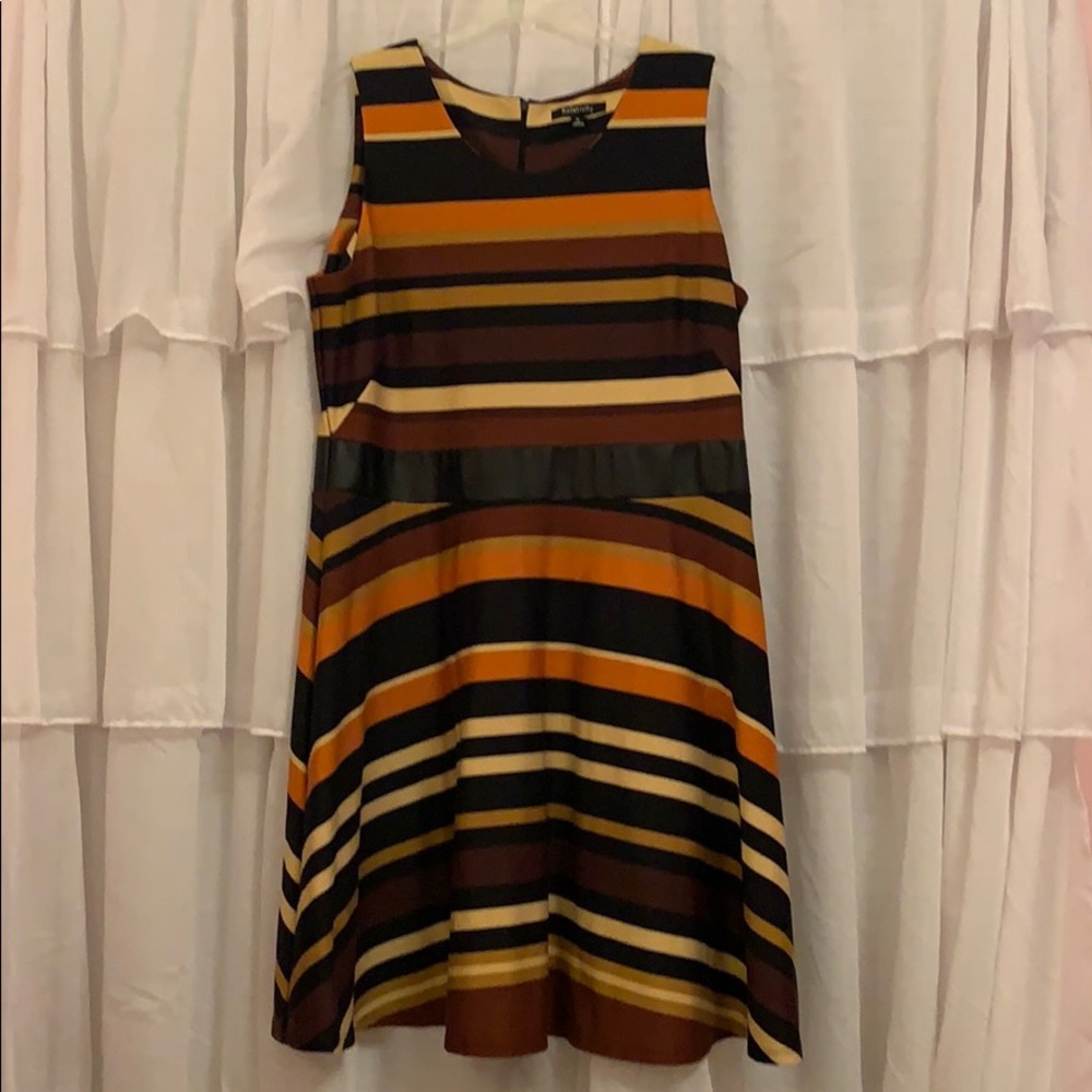 Relativity work dress XL striped women’s cute NWOT